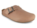 HAFLINGER-Men-Women-leather-Clogs-Porto-taupe