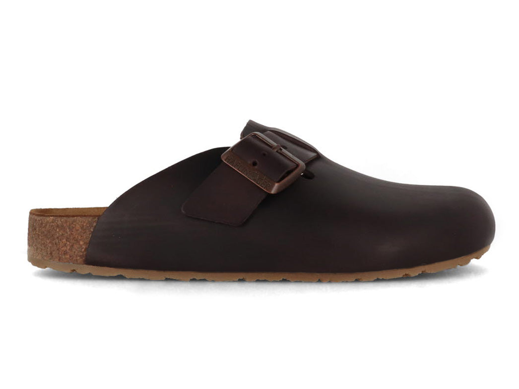 1 HAFLINGER-Men-Women-leather-Clogs-Porto-dark-brown #farbe_Brown