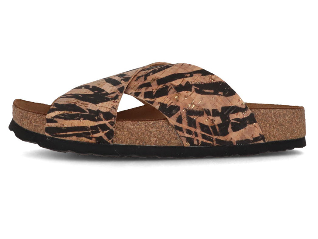 1 HAFLINGER-Women-Bio-Sandals-Mio-corkmulti-zebra #farbe_Beige
