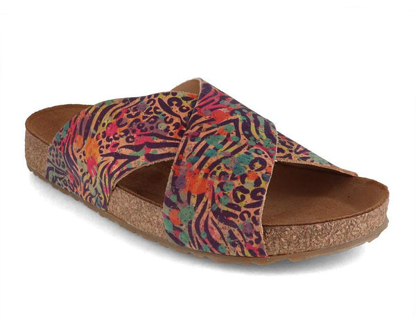 HAFLINGER-Women-Bio-Sandals-Mio-corkmulti-jungle #farbe_Colorful