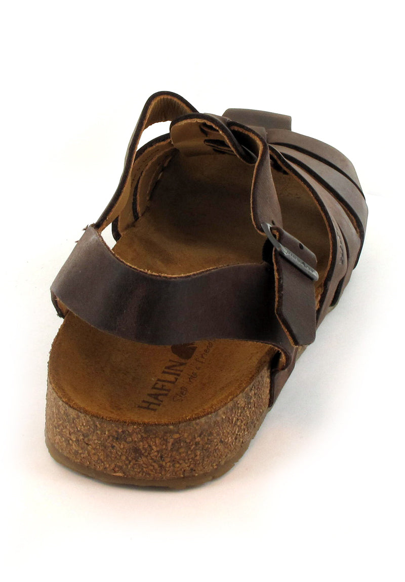haflinger-peter-men's-leather-sandals #color_dark brown