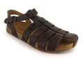 haflinger-peter-men's-leather-sandals #color_dark brown