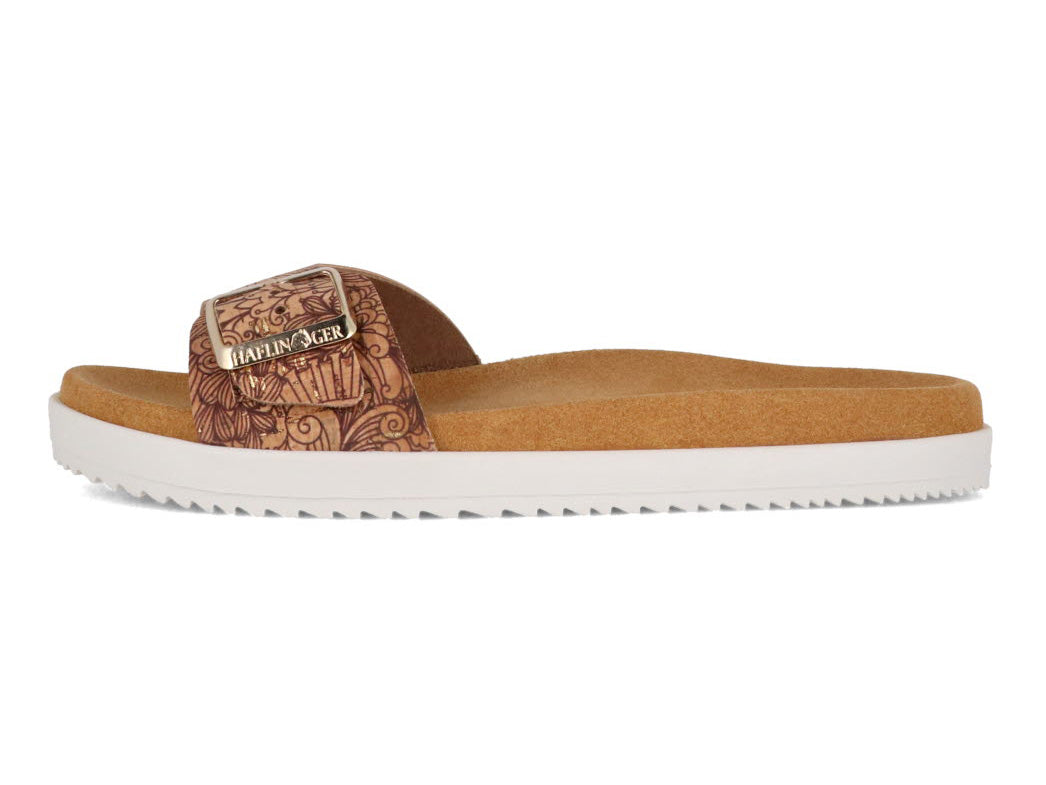 1 HAFLINGER-Women-Sandals-Summer-Slides-Korfu-cork-multi-henna #farbe_Beige