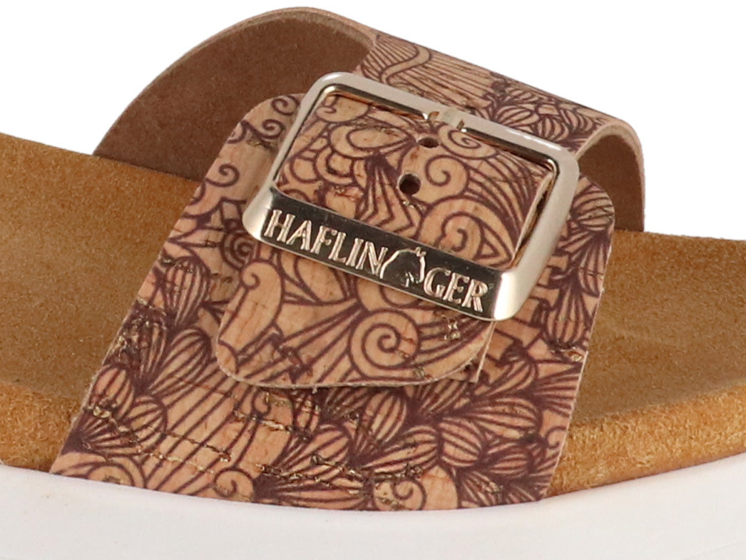1 HAFLINGER-Women-Sandals-Summer-Slides-Korfu-cork-multi-henna #farbe_Beige