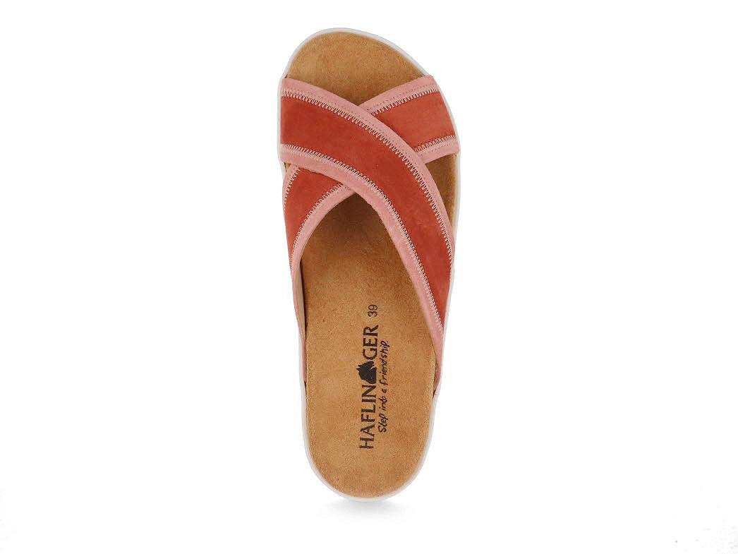 1 HAFLINGER-Women-Leather-Sandals-Summer-Slides-Palma-rust #farbe_Rust