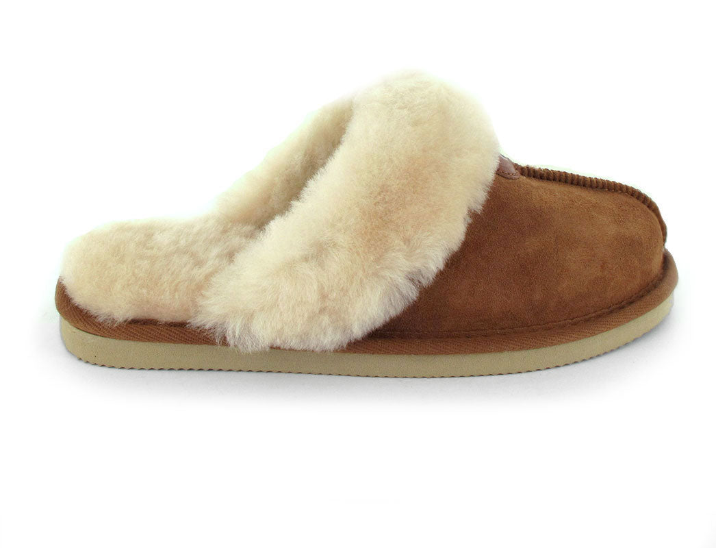 1 THIES-Womens-Sheepskin-Slippers-chesnut #farbe_Brown