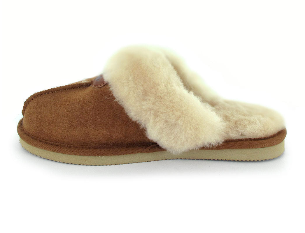 1 THIES-Womens-Sheepskin-Slippers-chesnut #farbe_Brown