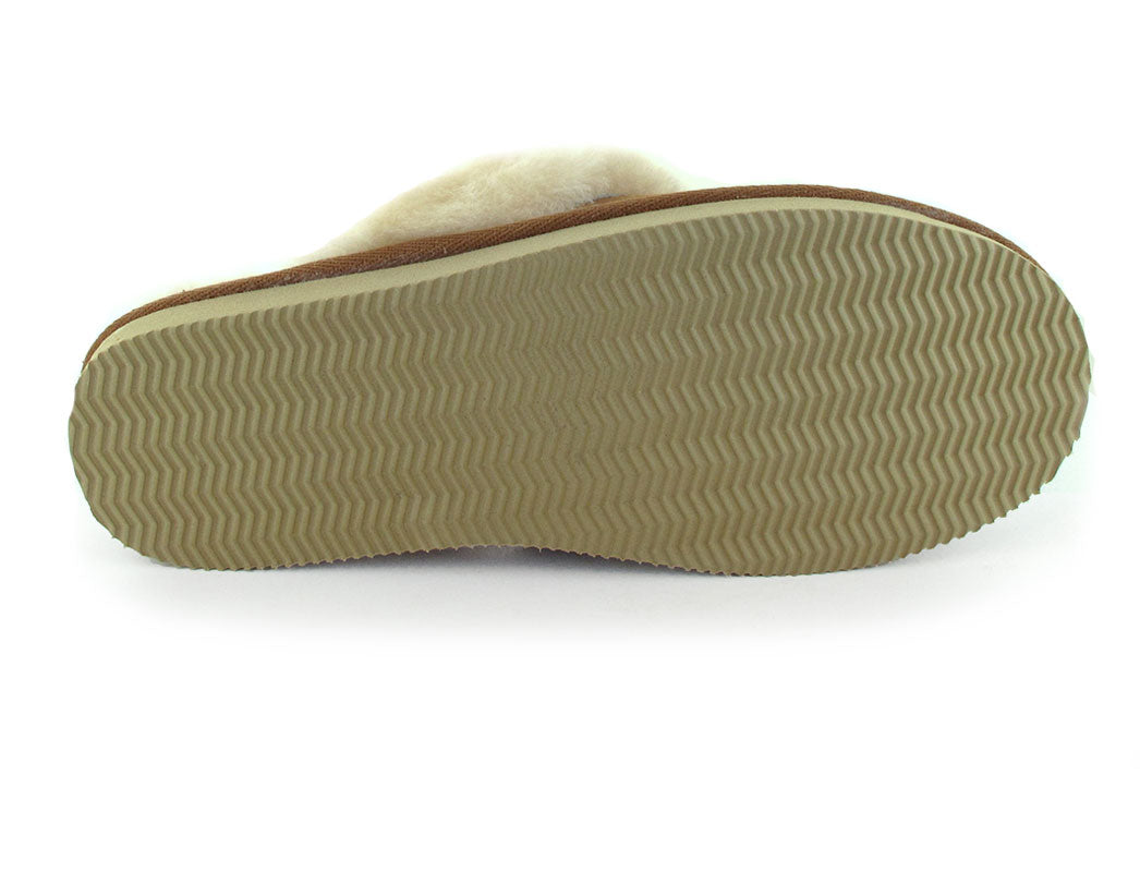 1 THIES-Womens-Sheepskin-Slippers-chesnut #farbe_Brown