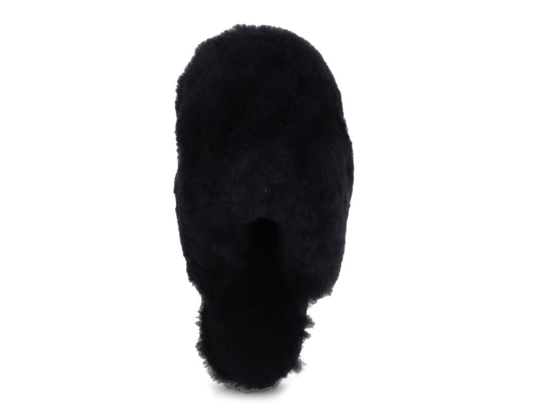 1 THIES-Womens-Sheepskin-Slippers-Fluffy-Navy #farbe_Blue