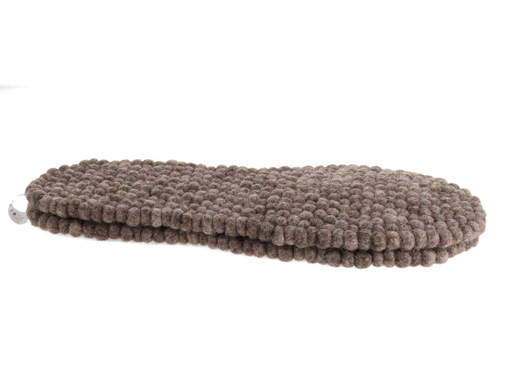 WoolFit FeelGood natural felt-ball footbeds, low side angle