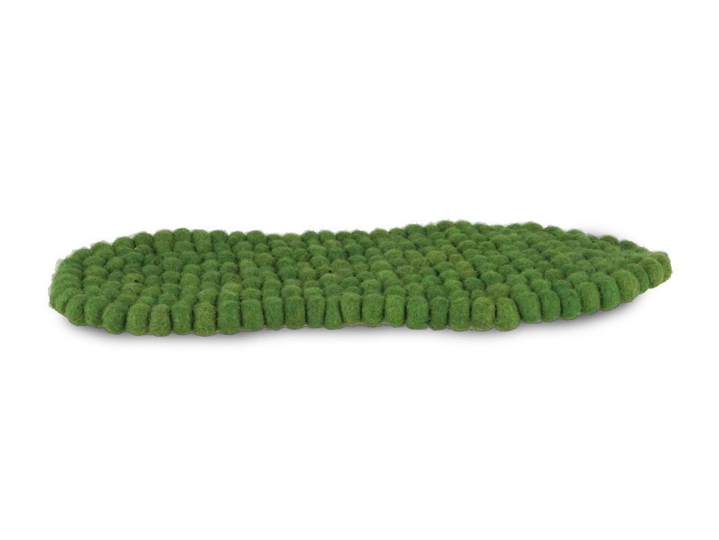 WoolFit FeelGood grass green wool footbed, side profile