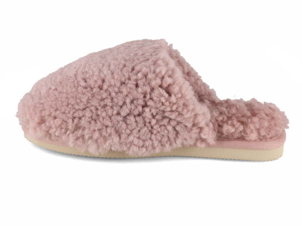1 Thies-Women-Slippers-Fluffy-Shearling-new-pink #farbe_Pink