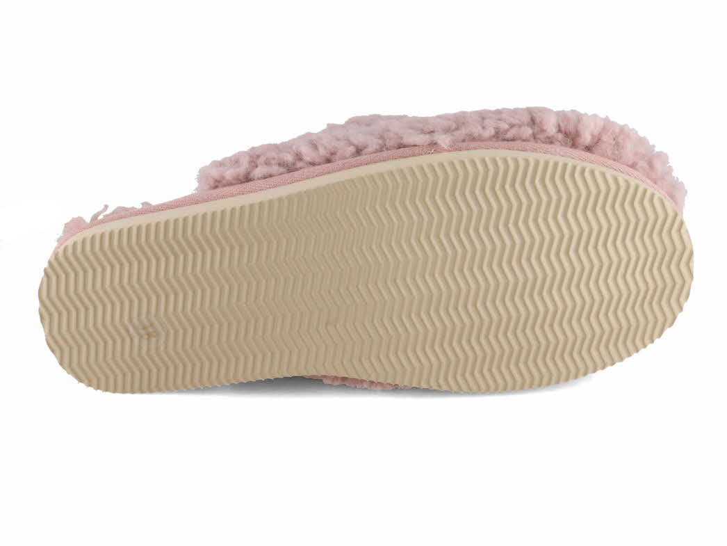 1 Thies-Women-Slippers-Fluffy-Shearling-new-pink #farbe_Pink