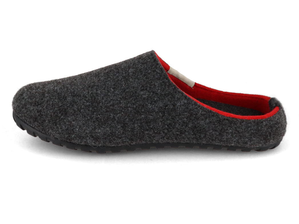 1 GUMBIES--Outback-Slipper-CharcoalRed #farbe_Grey