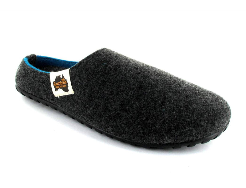 GUMBIES--Outback-Slipper-CharcoalTurquoise