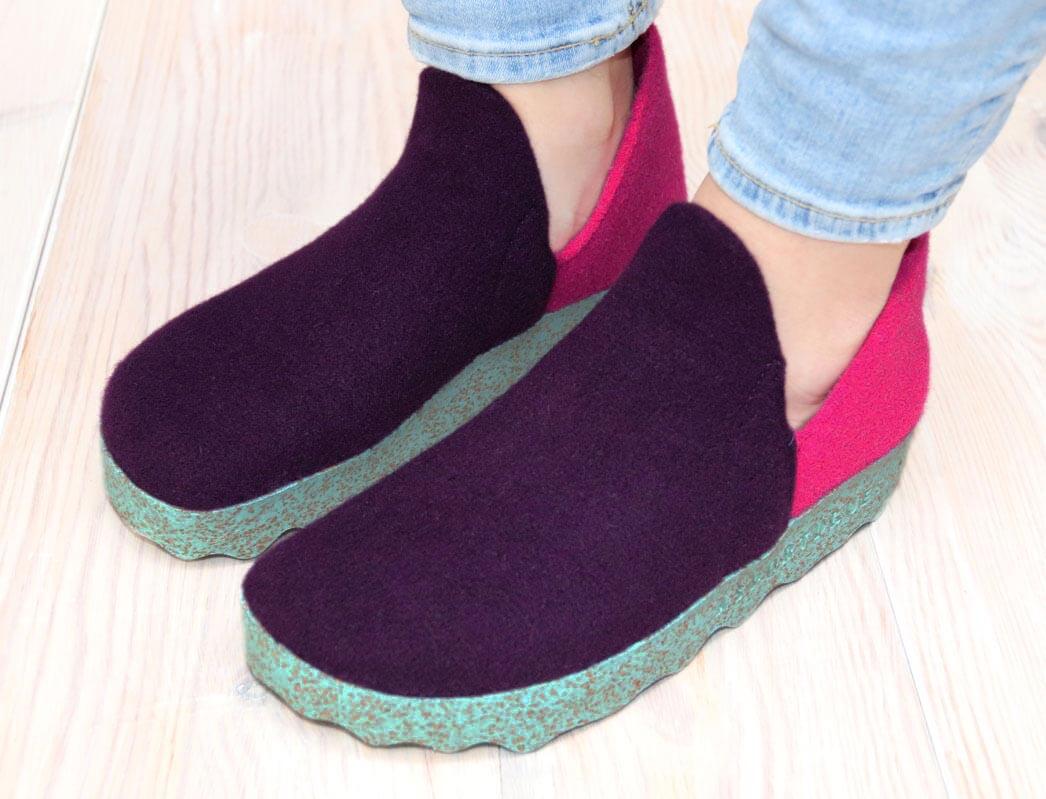 1 ASPORTUGUESAS-Shoes--Felt-Slippers-City-dk-PurpleFuchsia #farbe_Colorful