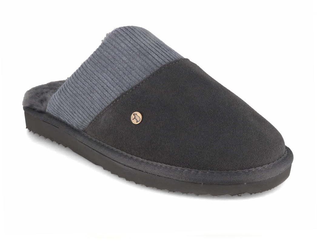 WARMBAT-Men-Sheepskin-Slippers-Perth-dk-grey #farbe_Grey