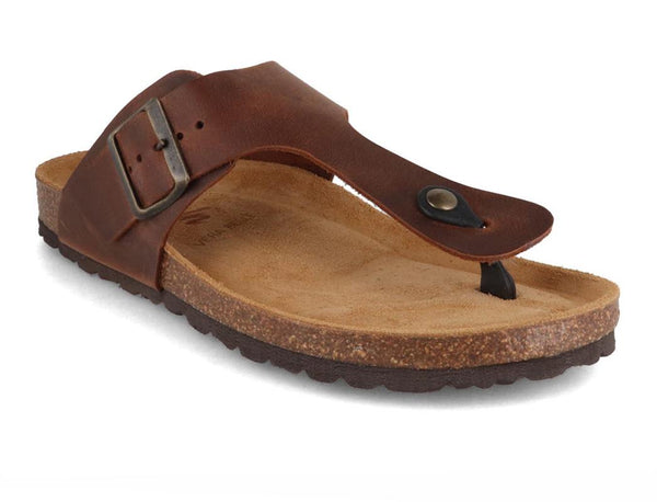 Tuffeln-Women-Men-leather-Sandals-Juist-cognac #farbe_Brown