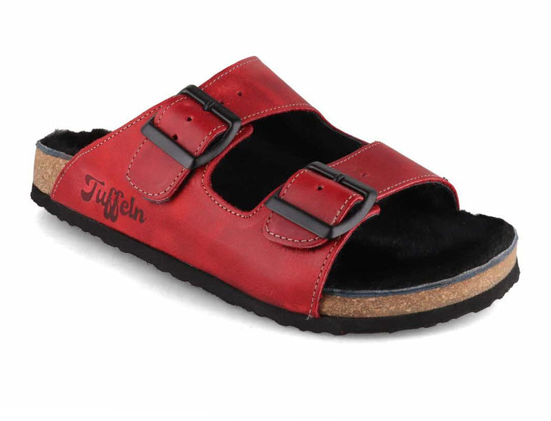 Tuffeln-Lambskin-Sandals-Comfortfe-red