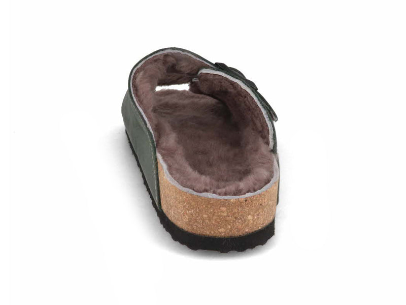 1 Tuffeln-Lambskin-Sandals-Comfortfe-dark-green
