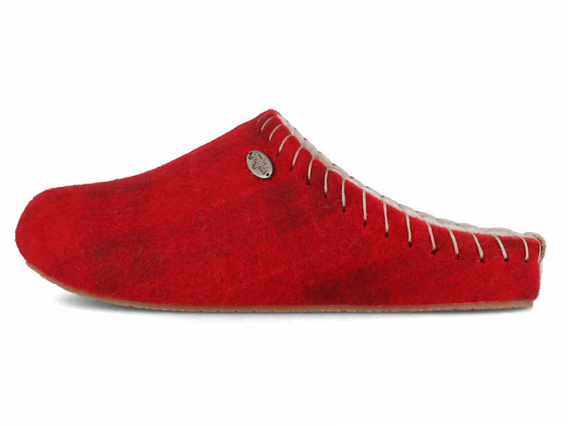 1 Tuffeln-Women-Felt-Slippers-with-Arch-Support-Auszeit-red-checkered