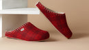 1 Tuffeln-Women-Felt-Slippers-with-Arch-Support-Auszeit-red-checkered