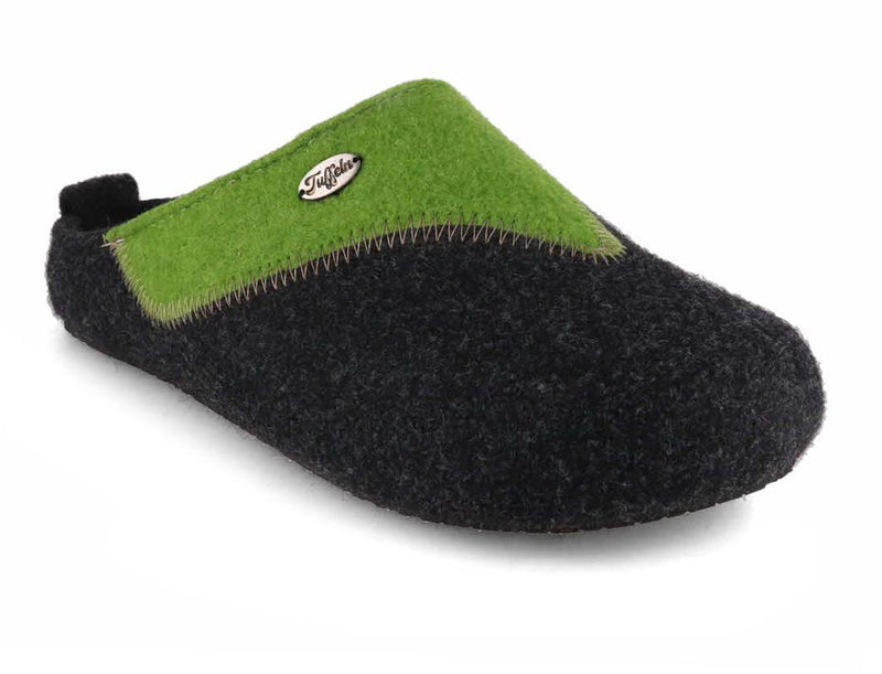 Tuffeln-Felt-Slippers-with-Arch-Support-Auszeit-gray-green