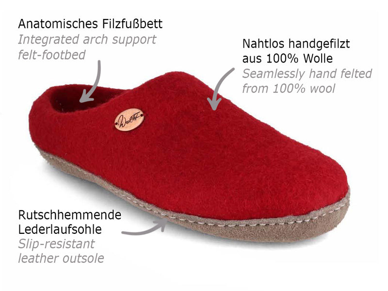1 WoolFit-Felt-Slippers--Footprint-dark-red