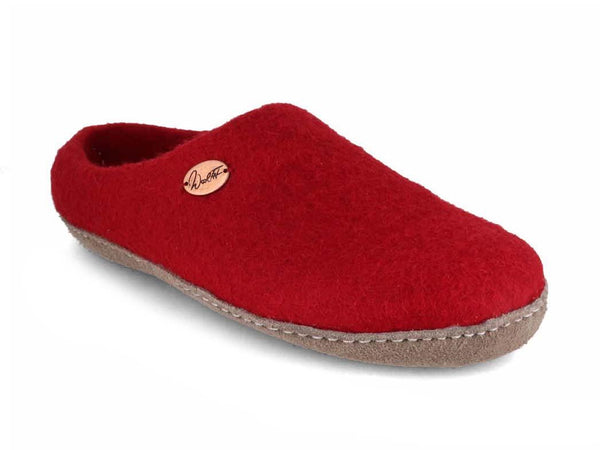 WoolFit-Felt-Slippers--Footprint-dark-red #farbe_Red