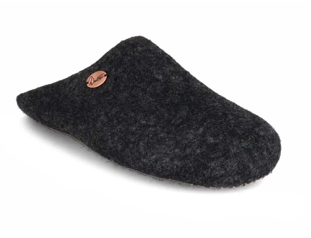 Woolfit Ecofriendly Guest Slippers Tibet Gray, footwear, hero front three-quarter
