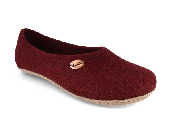 WoolFit-Ballerina-Slippers-dark-cherry #farbe_Red