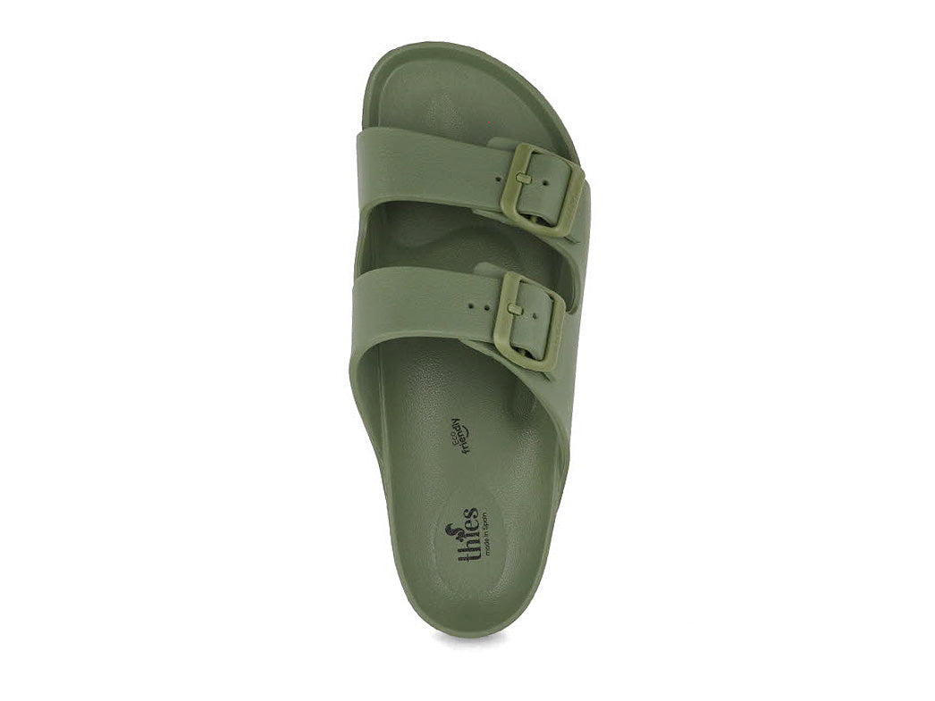 1 Thies-Women-Vegan-Sandals-Ecofoam-khaki #farbe_Green